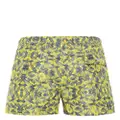 Kiton graphic-print swim shorts - Yellow