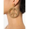 Moschino peace-sign earrings - Gold