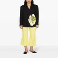 MSGM floral-print double-breasted blazer - Black