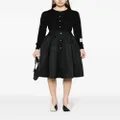 Moschino A-line pleated midi skirt - Black