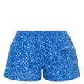 Kiton bubble-print swim shorts - Blue