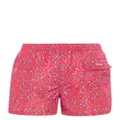 Kiton bubble-print swim shorts - Red