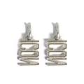 Dsquared2 Icon-plaque drop earrings - Silver