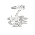 Repossi 18kt white gold Serti 3 diamond cuff earring - Silver