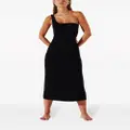 Karl Lagerfeld Signature one-shoulder beach dress - Black