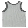 CHOCOOLATE logo-embroidered ribbed cotton tank top - Grey