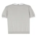 Kiton contrasting-trim cotton polo shirt - Grey
