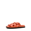 Hermès Pre-Owned pre-owned Chypre Epsom leather sandals - Pink