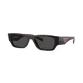 Prada Eyewear logo-arm square-frame sunglasses - Black