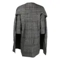 Rodebjer checked cape coat - Black