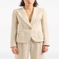 Emporio Armani linen-blend blazer - Neutrals