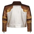 Dsquared2 metallic panelled leather jacket - Brown