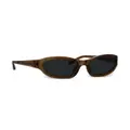 Linda Farrow x Dries Van Noten geometric-frame sunglasses - Brown