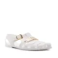 Moschino logo-lettering jelly sandals - White