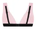 Dsquared2 logo-embroidered lace bra - Pink