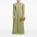 AMI Paris floor-length silk shirt dress - Green