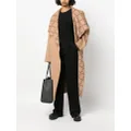 Karl Lagerfeld belted-waist reversible wool coat - Brown