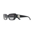Burberry Eyewear monogram square-frame sunglasses - Black