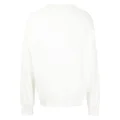 izzue logo-embroidered cotton cardigan - White