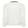 Nili Lotan band-collar ruffled silk blouse - White