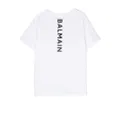 Balmain Kids logo-print short-sleeve T-shirt - White
