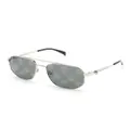 Alexander McQueen Eyewear skull-print pilot-frame sunglasses - Silver