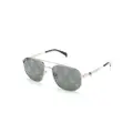 Alexander McQueen Eyewear skull-print pilot-frame sunglasses - Silver
