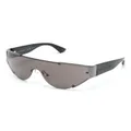 Alexander McQueen Eyewear AMQ the grip shield-frame sunglasses - Black