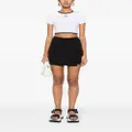 Moncler high-waisted layered-effect shorts - Black