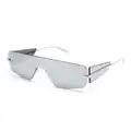 Alexander McQueen Eyewear mirrored shield-frame sunglasses - Silver