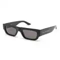 Alexander McQueen Eyewear logo-print square-frame sunglasses - Black