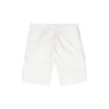 C.P. Company Kids Lens-detail cargo shorts - White