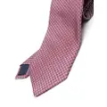 Corneliani pattern-jacquard silk tie - Red
