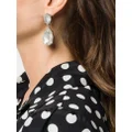 Kenneth Jay Lane crystal teardrop earrings - Silver