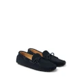 Brunello Cucinelli lace-detailed suede loafers - Blue