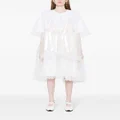 Simone Rocha bow-embellished tulle-overlay dress - White