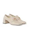 Miu Miu 65mm leather penny loafers - White