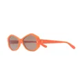 Stella McCartney Eyewear geometric-frame logo sunglasses - Orange