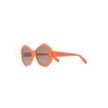 Stella McCartney Eyewear geometric-frame logo sunglasses - Orange