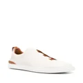 Zegna Triple Stitch pebbled leather sneakers - Neutrals