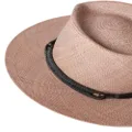 Brunello Cucinelli interwoven-straw fedora hat - Brown