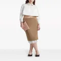 Altuzarra Fannie layered pencil skirt - Brown
