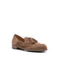 Alberto Fasciani tassel-detailed suede loafers - Brown