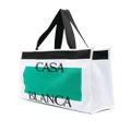 Casablanca large Casa tote bag - White