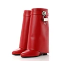 Givenchy Pre-Owned Shark Lock leather boots - Red