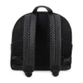BOSS Kidswear logo-appliqué striped backpack - Black