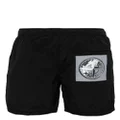 Stone Island Compass-print swim shorts - Black