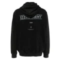 izzue logo-print cotton hoodie - Black