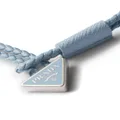 Prada triangle-logo leather bracelet - Blue