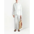 Prada single-breasted shirt jacket - White